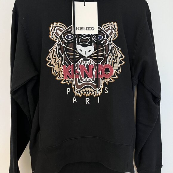 Kenzo Women's Tiger Logo Hoodie Sweatshirt size S NWT black/pink NWT Kenzo - Picture 5 of 8